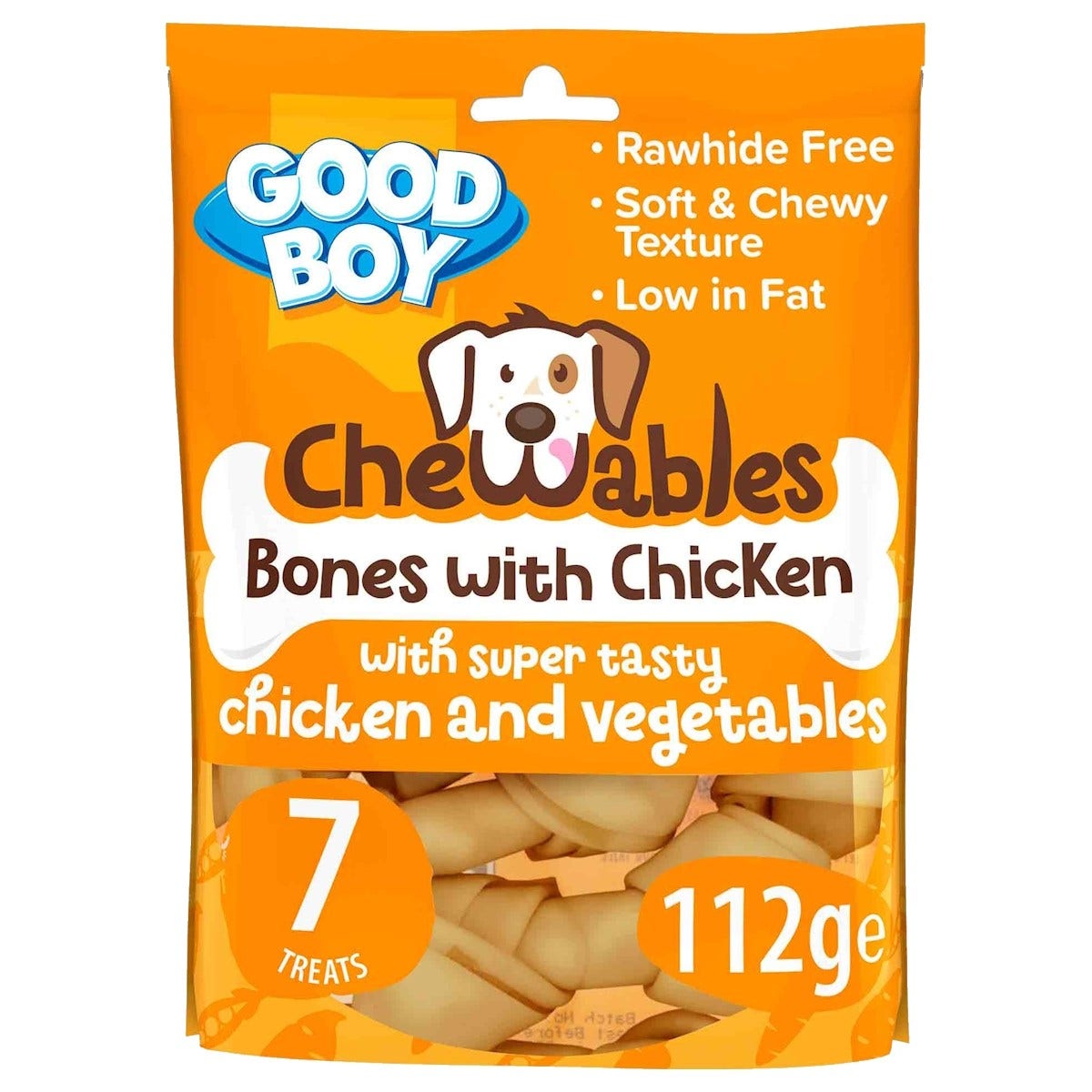 GoodBoy Chewables Bones with Chicken & Vegetables 112g - Out of Date