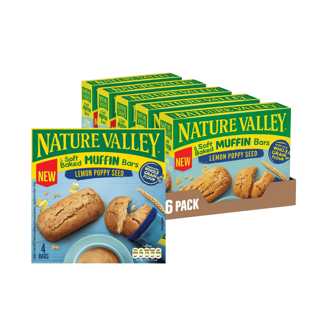 Nature Valley Lemon Poppy Seed Soft Muffin Bars 6 x 4 x 30g (case) - Out of Date