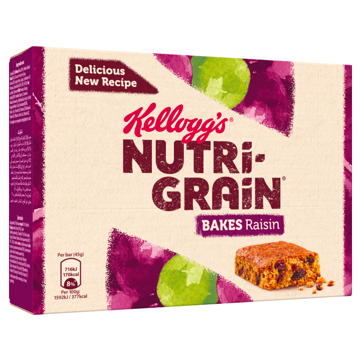 Kellogg's Nutri-Grain Bakes Raisin 6 x 6 x 45g (case) - Out of Date