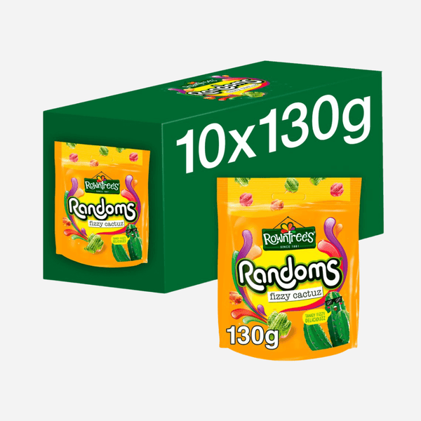 Rowntree's Randoms Fizzy Cactuz Sour Sweets 10 x 130g (case) - Out of Date