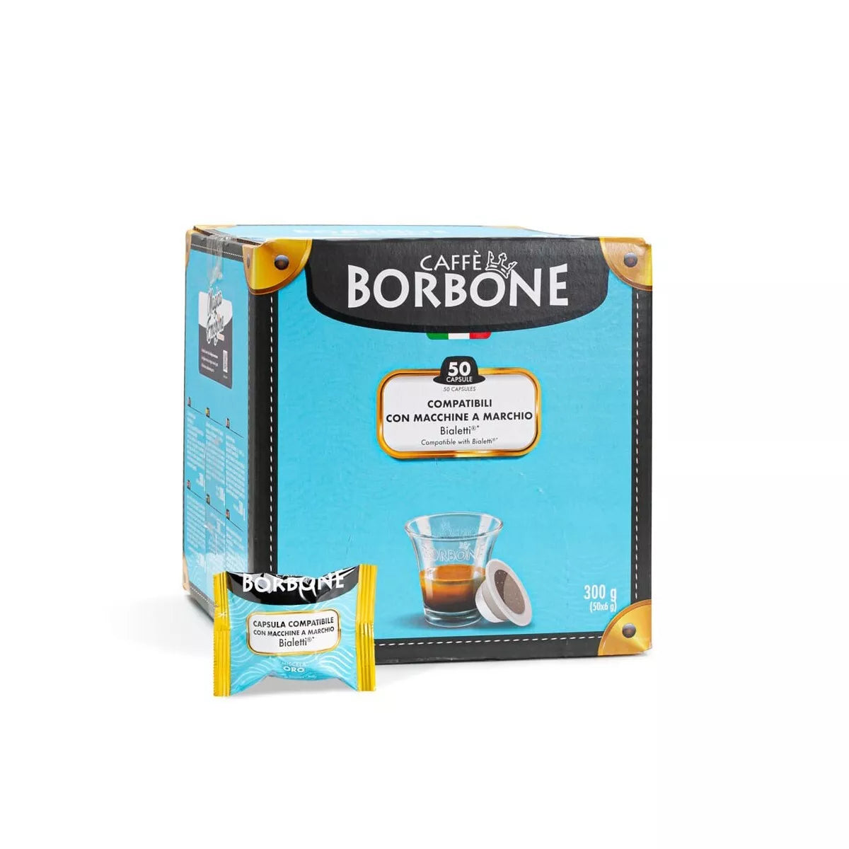 Caffè Borbone 50 Capsules Compatible with Bialetti Machines Gold Blend 300g