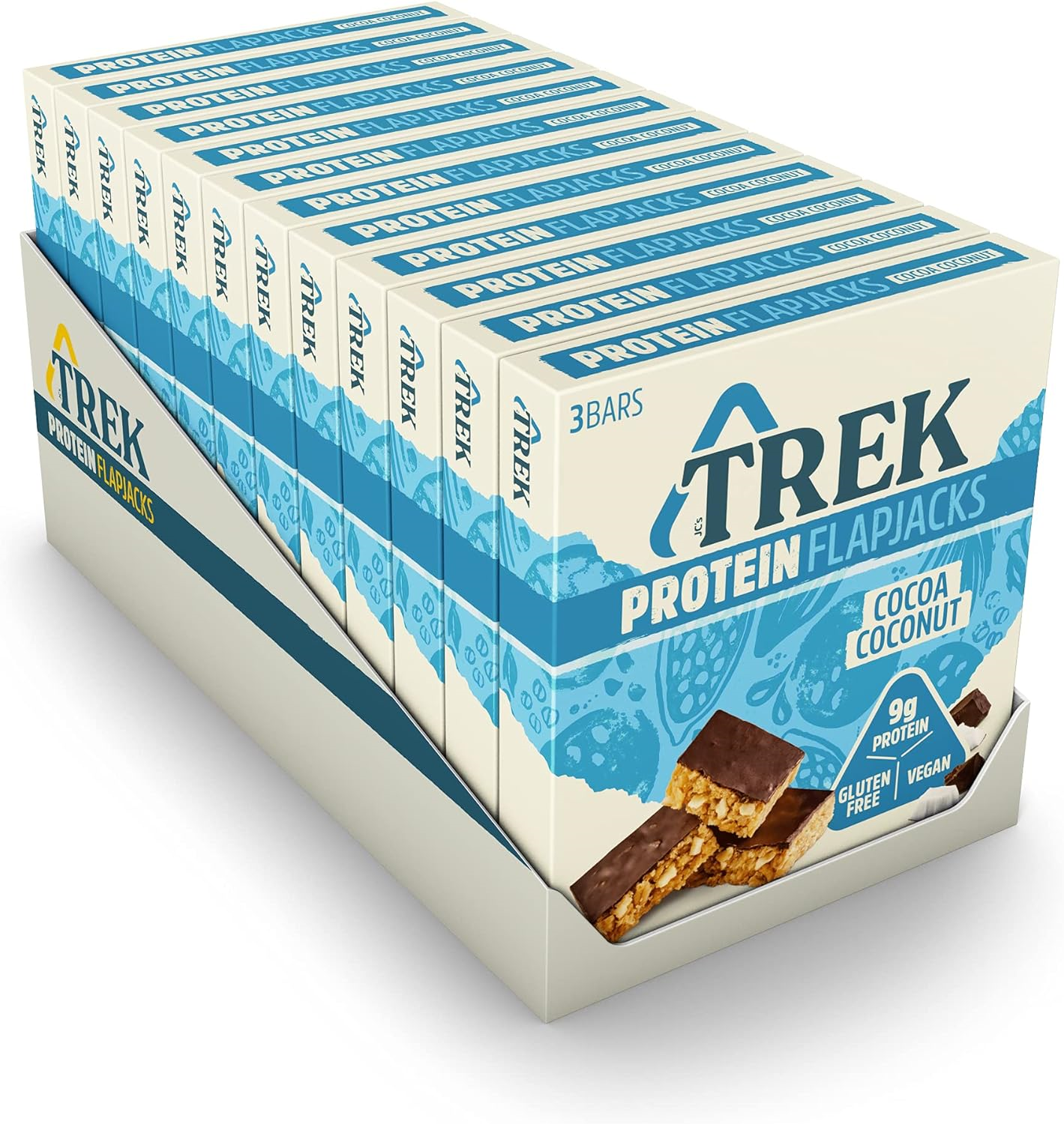 TREK Cocoa Coconut Protein Flapjack 12 x 3 x 50g (Box) - Out of Date