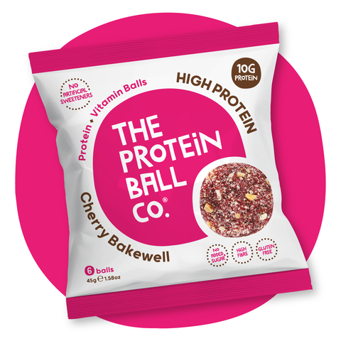 The Protein Ball Co Cherry Bakewell Egg White Protein Balls 10 x 45g