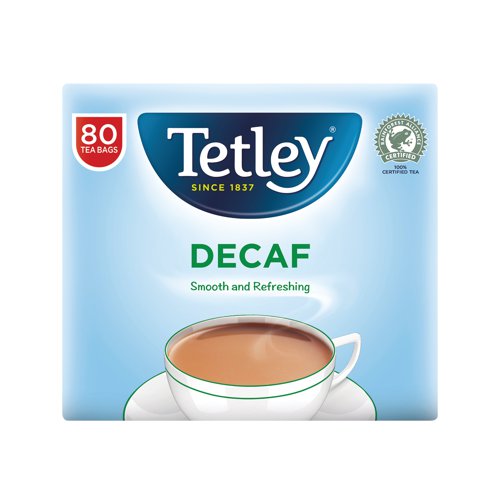 Tetley Decaf 80 Tea Bags 250g - Out of Date