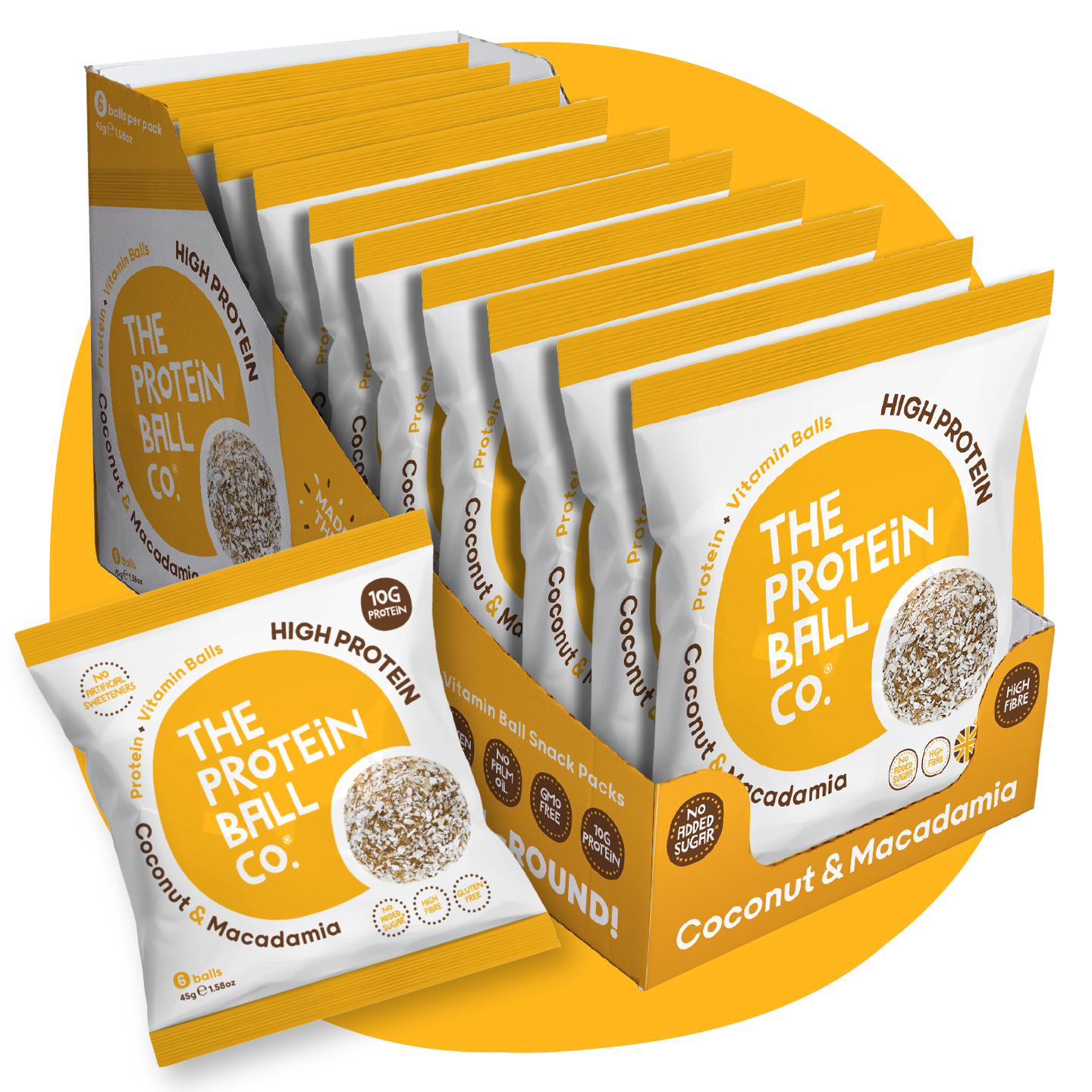 The Protein Ball Co Whey Protein Balls 10 x 45g