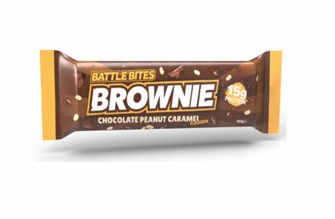 Battle Bites Chocolate Peanut Caramel Brownie 12 x 62g