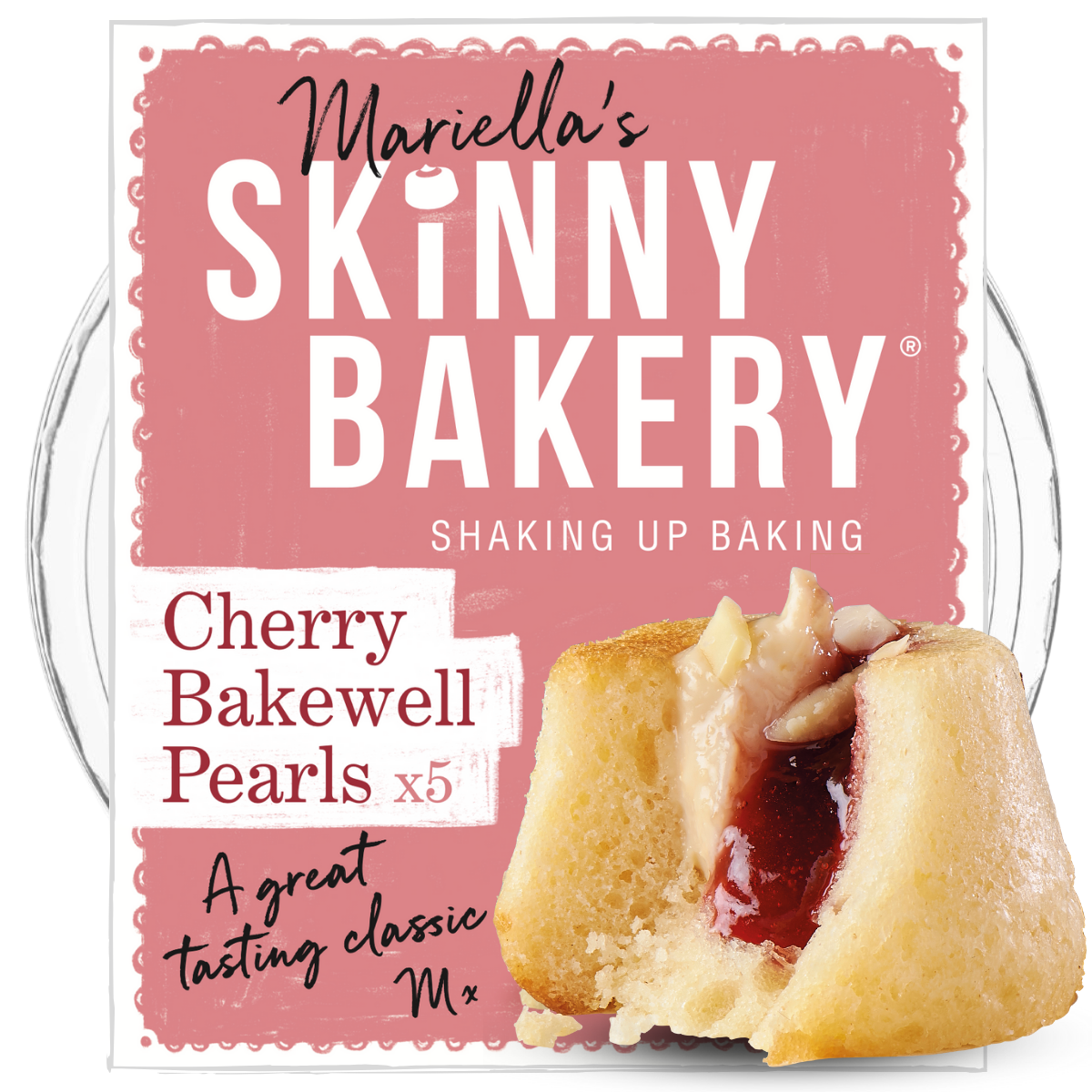 Mariella’s Cherry Bakewell Pearls (6 pack x 5 cakes)