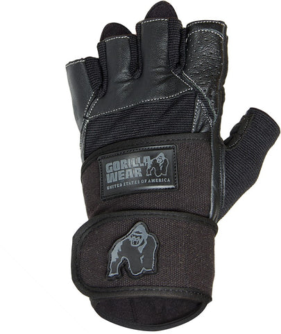 Gorilla Wear Dallas Wrist Wrap Gloves - Black - gymstop