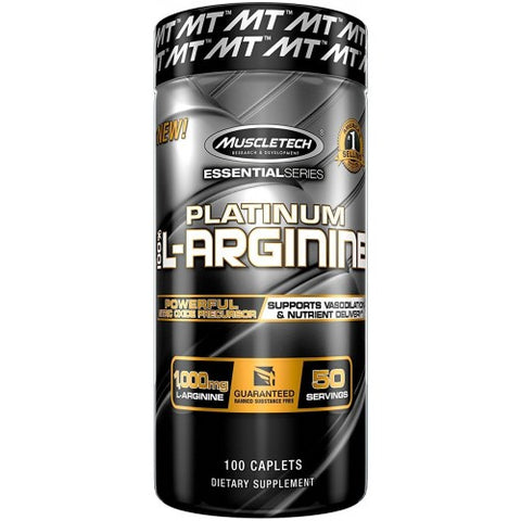 MuscleTech Platinum 100% L-Arginine 100 Caps - gymstop