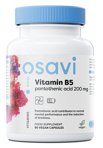 Osavi Vitamin B5 Pantothenic Acid 200mg Vegan Caps