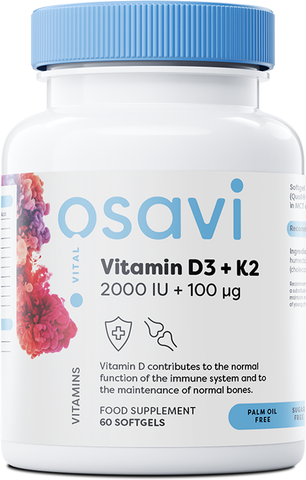 Osavi Vitamin D3 + K2 2000IU Softgels