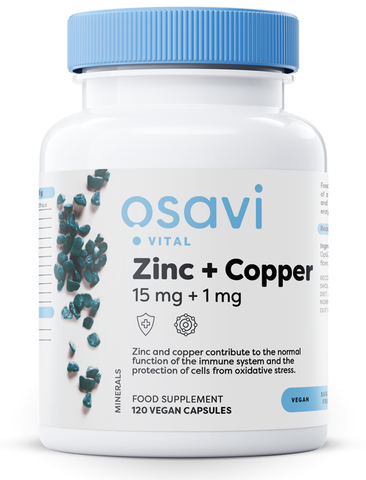 Osavi Zinc + Copper 15mg + 1mg 120 Vegan Caps