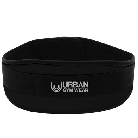 Urban Gym Wear 6" Nylon Belt - Black - gymstop