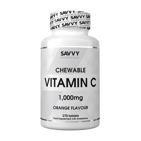 Savvy Essentials Orange Chewable Vitamin C 1000mg 180 Tabs