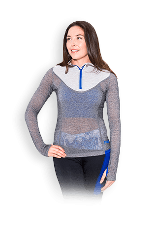 USN Ladies Zip Top - Grey - gymstop